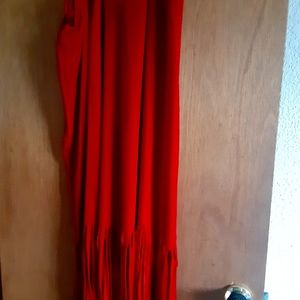 Red Velvety Fringe Skirt by Jaclyn Smith Classic PRE-OWNED like new!